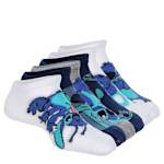 BOYS NO SHOW SOCKS 6 PAIRS - ASSORTED