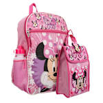 GIRLS 5 PIECE MINNIE MOUSE BACKPACK SET - ASSORTED