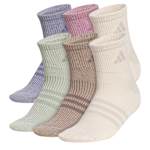 WOMENS ATHLETIC CUSHIONED QUARTER SOCKS 6 PAIRS - ASSORTED