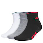 MENS LARGE CUSHIONED QUARTER SOCKS 3 PAIRS - ASSORTED