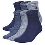 MENS LARGE ATHLETIC CUSHIONED QUARTER SOCKS 6 PAIRS - ASSORTED