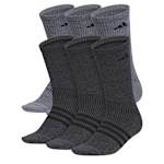 MENS LARGE SUPERLITE CREW SOCKS 6 PAIRS - BLACK