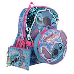 GIRLS 5 PIECE STITCH BACKPACK SET - BLUE