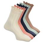 WOMENS LETTUCE QUARTER SOCKS 5 PAIRS - ASSORTED