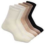 WOMENS QUARTER SOCKS 5 PAIRS - NUDE