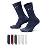 MENS LARGE CREW SOCKS 6 PAIRS - MULTICOLOR