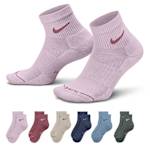 MENS MEDIUM ELEVATED QUARTER SOCKS 6 PAIRS - ASSORTED