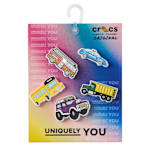 UNISEX EVERYDAY VEHICLES 5 PACK JIBBITZ - ASSORTED