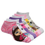GIRLS NO SHOW SOCKS 6 PAIRS - ASSORTED