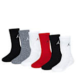 BOYS SMALL EVERYDAY ESSENTIALS CREW SOCK 6 PAIRS - ASSORTED