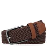 UNISEX 35MM WOVEN BELT - BROWN