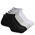 BOYS SMALL NO SHOW SOCKS 6 PAIRS - ASSORTED