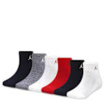 BOYS SMALL EVERYDAY ESSENTIALS QUARTER SOCKS 6 PAIRS - ASSORTED