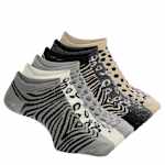 WOMENS NO SHOW SOCKS 6 PAIRS - ANIMAL