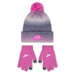 GIRLS GRADIENT PEAK POM BEANIE SET - ASSORTED