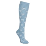 WOMENS COMPRESSION KNEE HIGH SOCKS 1 PAIR - BLUE