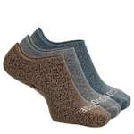 MENS L/XL NO SHOW SOCKS 3 PAIRS - ASSORTED