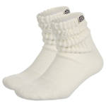 WOMENS S/M SLOUCH CREW SOCKS 2 PAIRS - WHITE
