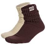 WOMENS S/M SLOUCH CREW SOCKS 2 PAIRS - ASSORTED