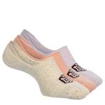 WOMENS S/M NO SHOW SOCKS 3 PAIRS - ASSORTED