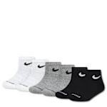BOYS EXTRA SMALL QUARTER SOCKS 6 PAIRS - ASSORTED