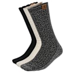 WOMENS SCALLOPED CREW SOCKS 3 PAIRS - ASSORTED
