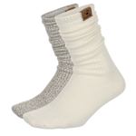 WOMENS SLOUCH CREW SOCKS 2 PAIRS - ASSORTED