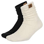 WOMENS BOOT CREW SOCKS 2 PAIRS - ASSORTED