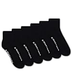 MENS QUARTER SOCKS 6 PAIRS - BLACK