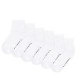 WOMENS QUARTER SOCKS 6 PAIRS - WHITE