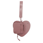 WOMENS HEART WRISTLET POUCH - BLUSH