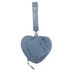 WOMENS HEART WRISTLET POUCH - DENIM