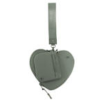 WOMENS HEART WRISTLET POUCH - GREEN