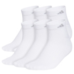 WOMENS CUSHIONED LOW CUT SOCKS 6 PAIRS - WHITE