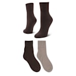 WOMENS CREW SOCKS 2 PAIRS - ASSORTED