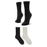 WOMENS CREW SOCKS 3 PAIRS - ASSORTED