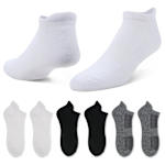MENS LARGE NO SHOW SOCKS 6 PAIRS - ASSORTED