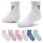 GIRLS SMALL NO SHOW SOCKS 6 PAIRS - ASSORTED