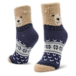 WOMENS WINTER BEAR CREW SLIPPER SOCK 1 PAIR - ASSORTED