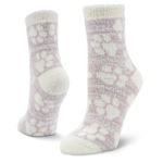 WOMENS PAWS CREW SLIPPER SOCK 1 PAIR - ASSORTED