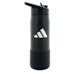 UNISEX 20OZ STEEL STRAW WATER BOTTLE - BLACK