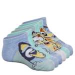 BOYS NO SHOW SOCKS 6 PAIRS - BLUE