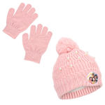GIRLS BEANIE SET - PINK