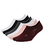 WOMENS LINER SOCKS 6 PAIRS - ASSORTED