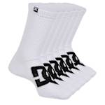 MENS LOGO CREW SOCKS 6 PAIRS - WHITE