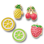 UNISEX ENAMEL FRUIT SANDAL CHARMS 5 PACK - ASSORTED