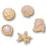 UNISEX NAUTICAL GOLD SANDAL CHARMS 5 PACK - ASSORTED