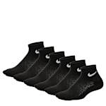 BOYS XXS MESH CUSHIONED QUARTER SOCKS 6 PAIRS - BLACK