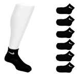 BOYS MESH CUSHIONED ANKLE SOCKS 6 PAIRS - BLACK