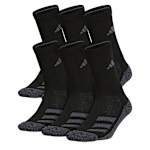 BOYS CUSHIONED CREW SOCKS 6 PAIRS - BLACK